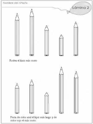ACTIVIDADES PERCEPCIÓN PARA NIÑOS - PROPORCIONES 2 : FICHAS PARA NIÑOS ACTIVIDADES PERCEPCIÓN PARA NIÑOS - PROPORCIONES 2 : FICHAS PARA NIÑOS