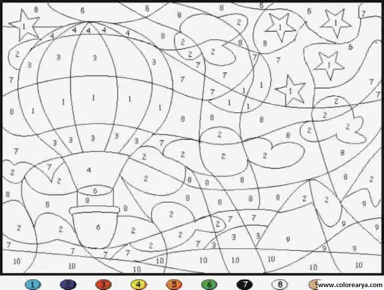Figuras para colorear con números - Imagui