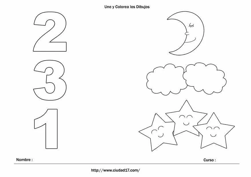 Actividades para Preescolar: Coloreo y cuento números