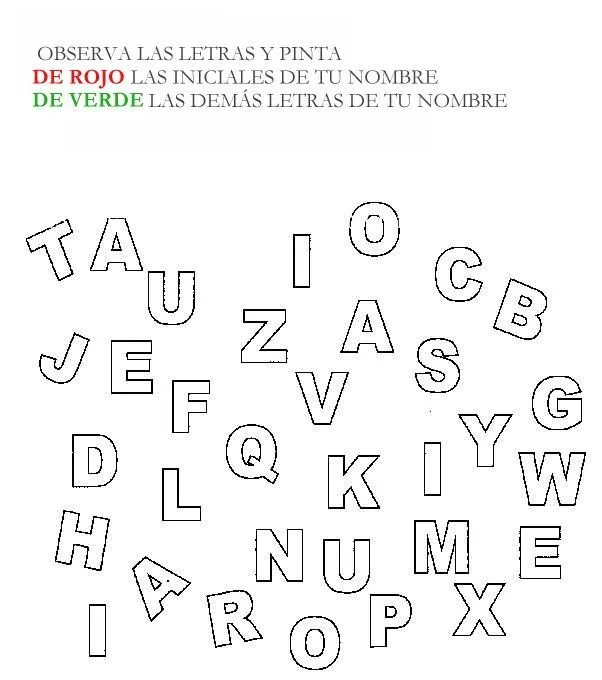 Letras para niños para imprimir - Imagui