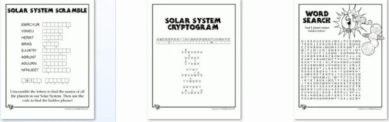 CARPETA DEL MAESTRO: SOLAR SYSTEM ACTIVITIES