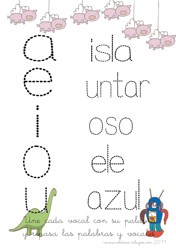 Las vocales punteadas ies Colouring Pages (page 2) Las vocales punteadas ies Colouring Pages (page 2)