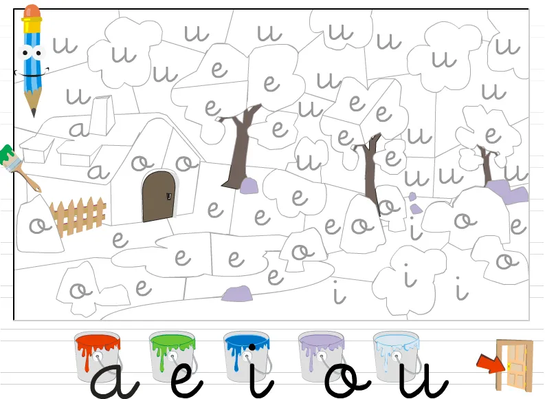 Tarea de vocales para niños - Imagui