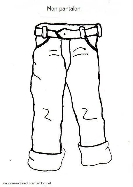 Coloriage pantalon - Imagui