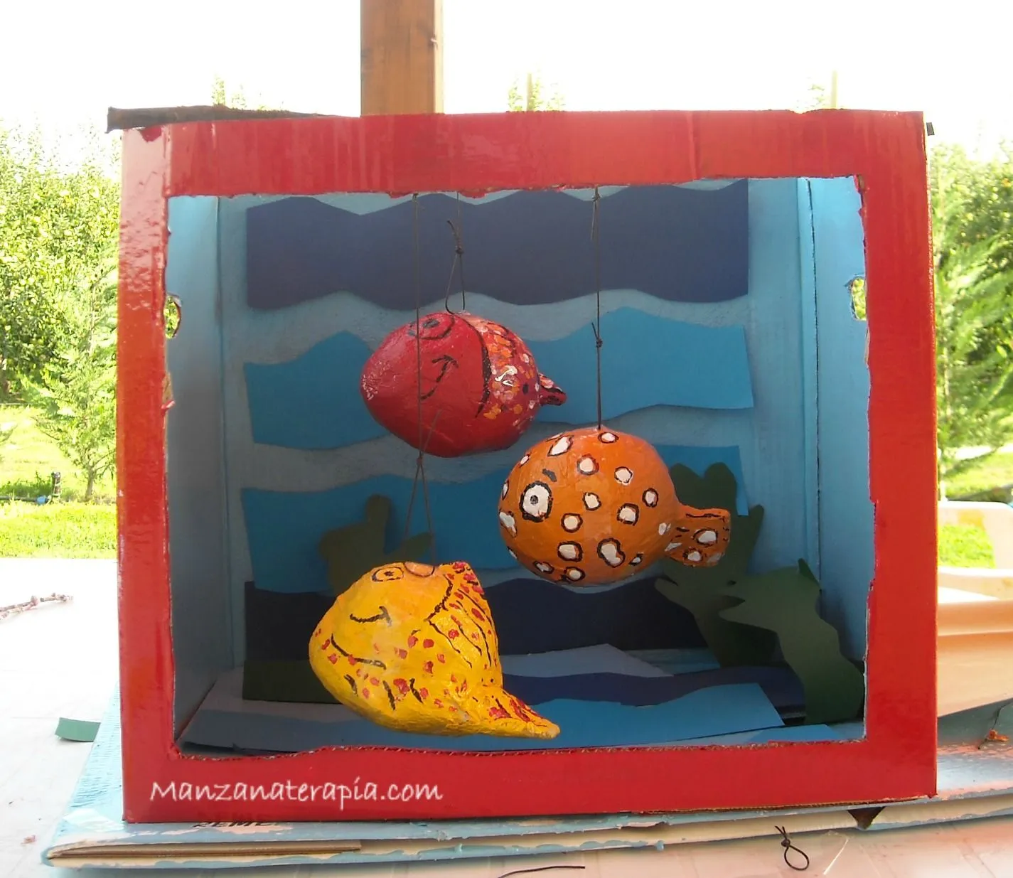 Hacer un acuario con una caja de cartón ~ Manzanaterapia Hacer un acuario con una caja de cartón ~ Manzanaterapia