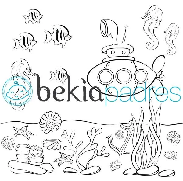 Acuario: dibujo para colorear