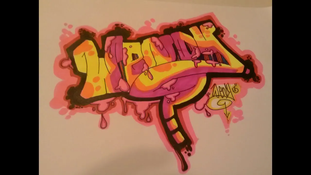 Adding Color to Basic Graffiti: WENDY - YouTube