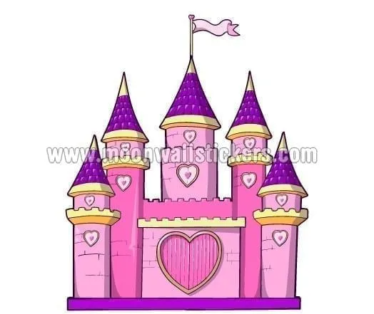 Adhesivo Infantil Castillo Princesa - Moon Wall Stickers Adhesivo Infantil Castillo Princesa - Moon Wall Stickers