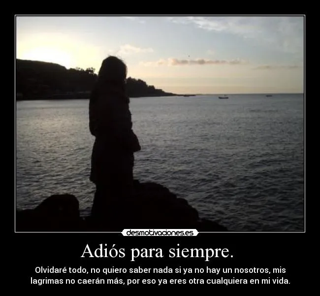 Adiós para siempre. | Desmotivaciones