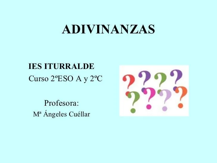 Adivinanzas hechas en clase