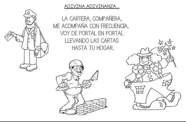 ADIVINANZAS INFANTILES SOBRE LOS OFICIOS - EL CARTERO : INFANTIL Y ... ADIVINANZAS INFANTILES SOBRE LOS OFICIOS - EL CARTERO : INFANTIL Y ...