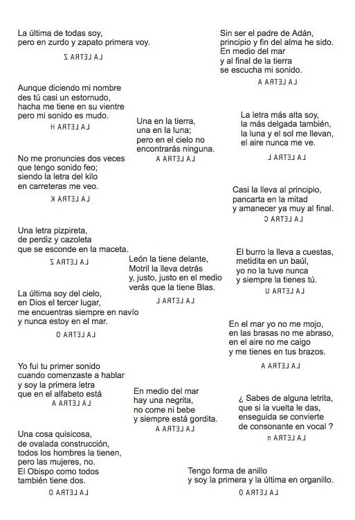 ADIVINANZAS DE LETRAS | Leyendo leyendo, disfruto y aprendo ADIVINANZAS DE LETRAS | Leyendo leyendo, disfruto y aprendo