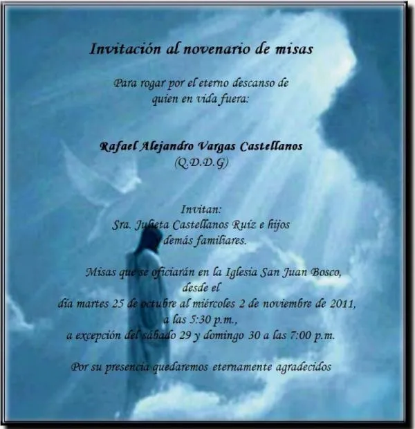 Admisiones-UNAH on Twitter: "Invitación al novenario de misas a ... Admisiones-UNAH on Twitter: "Invitación al novenario de misas a ...