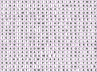 Sopas de letras cristianas - Imagui