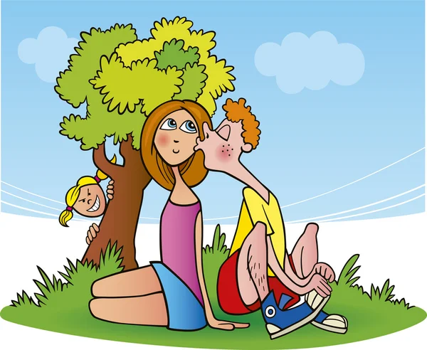 Adolescentes en el amor — Vector stock © izakowski #4055422 Adolescentes en el amor — Vector stock © izakowski #4055422