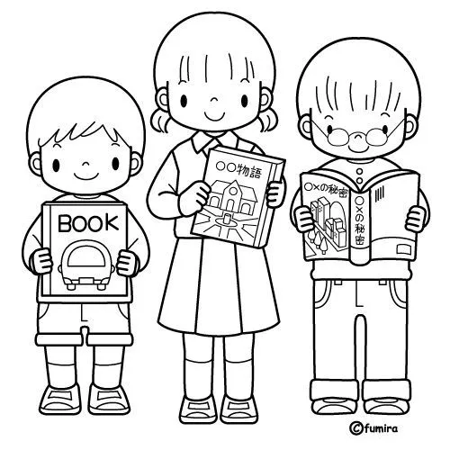 Adolescentes estudiando para colorear - Imagui