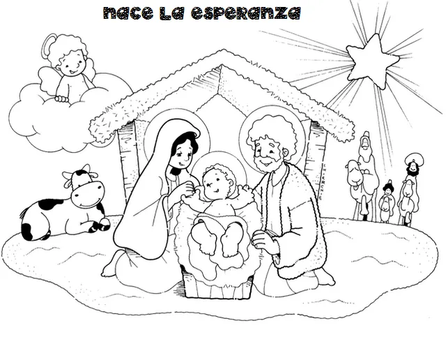 ADORAN AL NIÑO LOS PEQUES Y PECAS.: COLOREA EL PORTAL DE BELÉN. ADORAN AL NIÑO LOS PEQUES Y PECAS.: COLOREA EL PORTAL DE BELÉN.