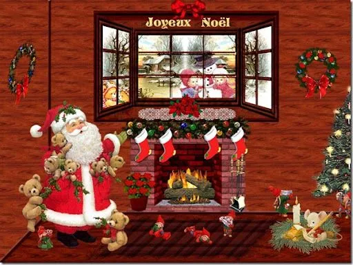ADORAN AL NIÑO LOS PEQUES Y PECAS.: Imagen de Chimenea en Navidad.