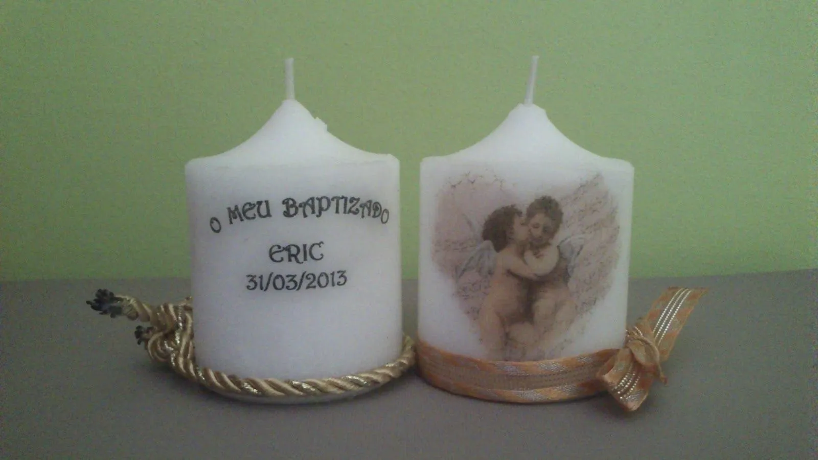 Decorar velas para bautizo - Imagui