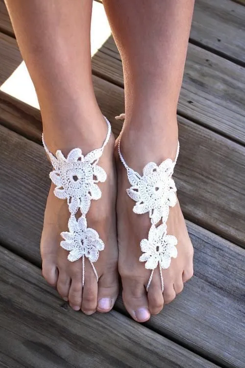 Adorno crochet para pies descalzos | CROCHET | Pinterest | Pies ... Adorno crochet para pies descalzos | CROCHET | Pinterest | Pies ...