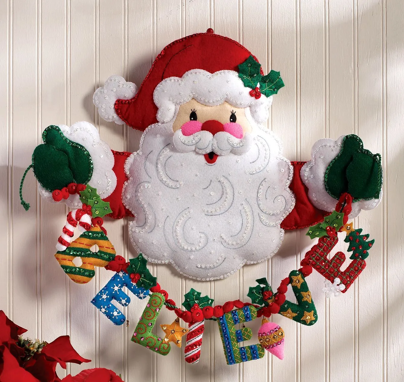 Adorno De Fieltro Para Puerta (3) | Santa claus de fieltro, Manualidades navideñas, Adornos de fieltro Adorno De Fieltro Para Puerta (3) | Santa claus de fieltro, Manualidades navideñas, Adornos de fieltro
