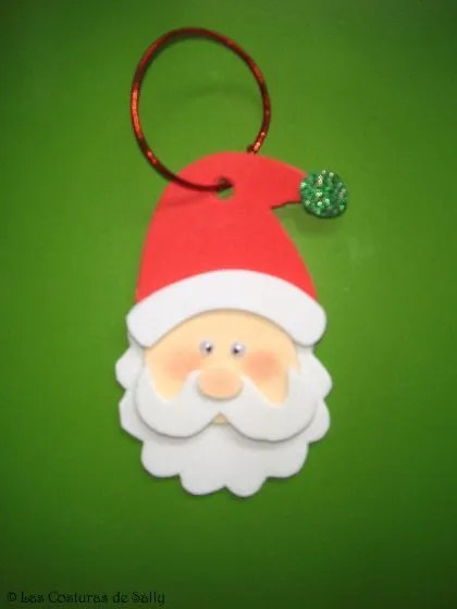 Adorno navideño de Papa Noel realizado con goma eva. | kinder ... Adorno navideño de Papa Noel realizado con goma eva. | kinder ...