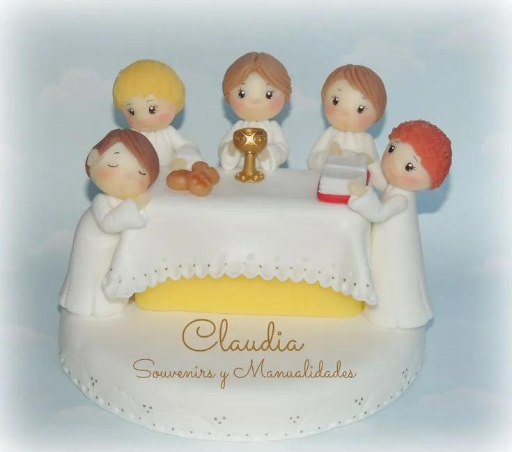 Adorno para torta de comunión .- | ♥ Mis trabajos en porcelana ... Adorno para torta de comunión .- | ♥ Mis trabajos en porcelana ...