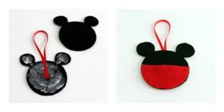 Adornos para el árbol de navidad de Mickey y Minnie para hacer con ...