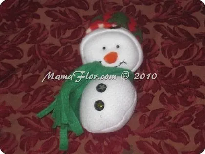 Adornos para el Árbol de Navidad: Muñeco de Nieve, paso a paso ...