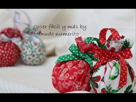Cómo hacer adornos para el árbol con telas - DIY Christmas tree ...