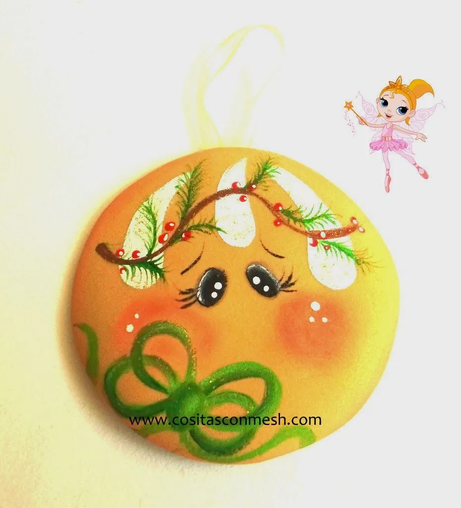 Adornos con caritas navideños en foami ~ cositasconmesh
