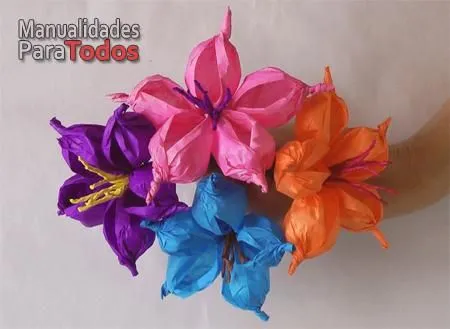 Adornos de flores de papel - Imagui