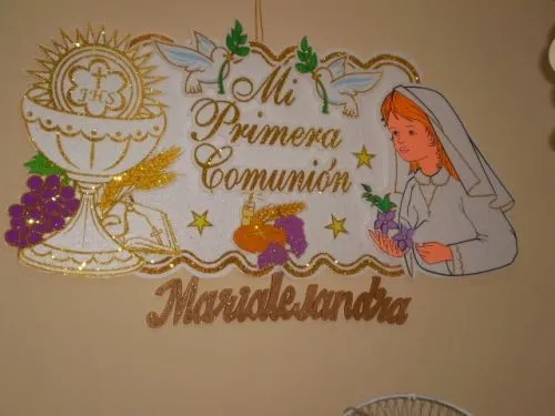 Decoración para primera comunión EN FOAMI - Imagui