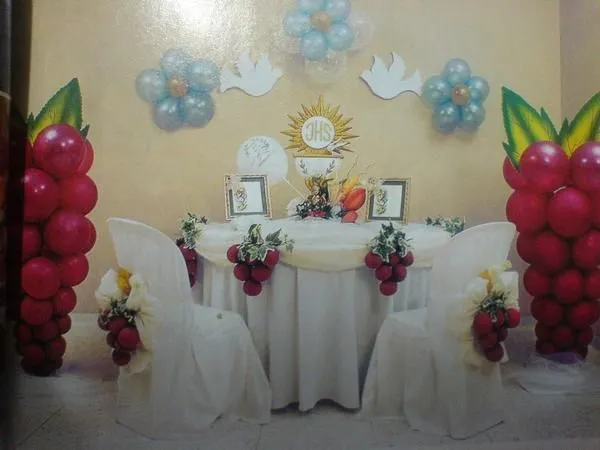 Arreglos en globos para primera comunión - Imagui