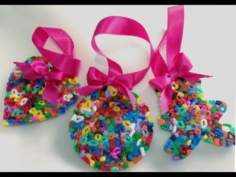Cómo hacer adornos de Hama para el árbol de Navidad - YouTube