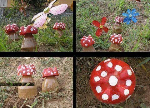 Adornos de jardin con botellas de plastico | objetos reciclados ... Adornos de jardin con botellas de plastico | objetos reciclados ...