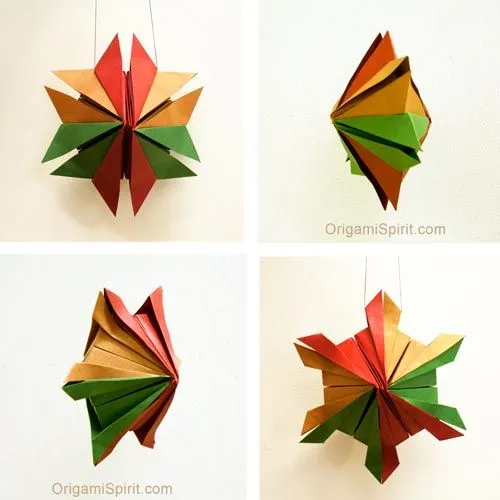 Adornos de Navidad para hacer en casa: Estrella modular en origami Adornos de Navidad para hacer en casa: Estrella modular en origami