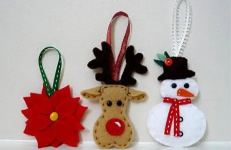 Adornos de Navidad de fieltro 2015 - Manualidades Adornos de Navidad de fieltro 2015 - Manualidades