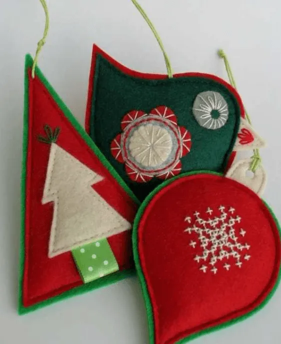 Adornos de Navidad de fieltro 2023 - Manualidades.es Adornos de Navidad de fieltro 2023 - Manualidades.es