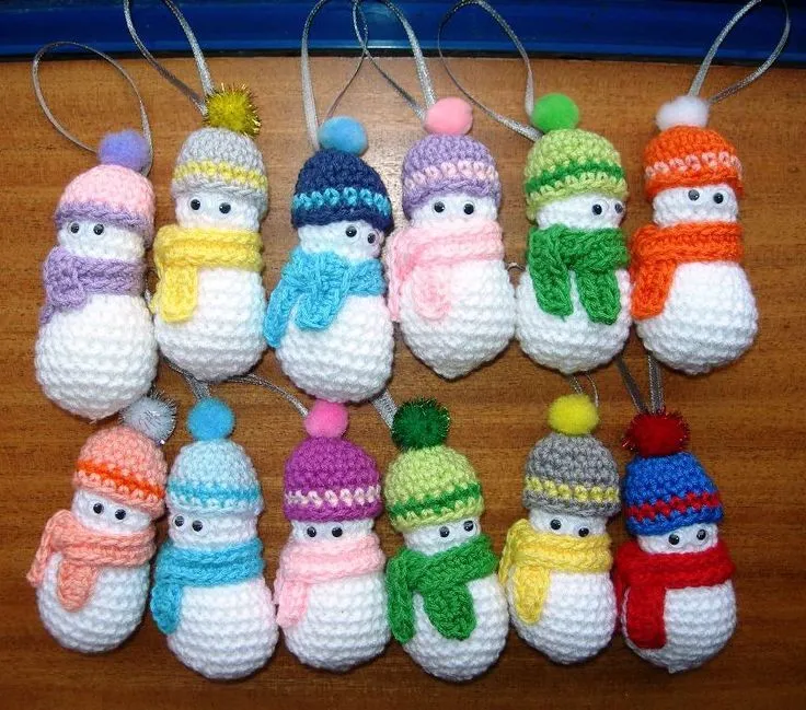 adornos navideños para el arbol. muñequitos de nieve ... adornos navideños para el arbol. muñequitos de nieve ...