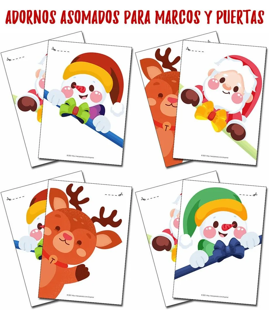 Adornos Navideños asomándose PDF Adornos Navideños asomándose PDF