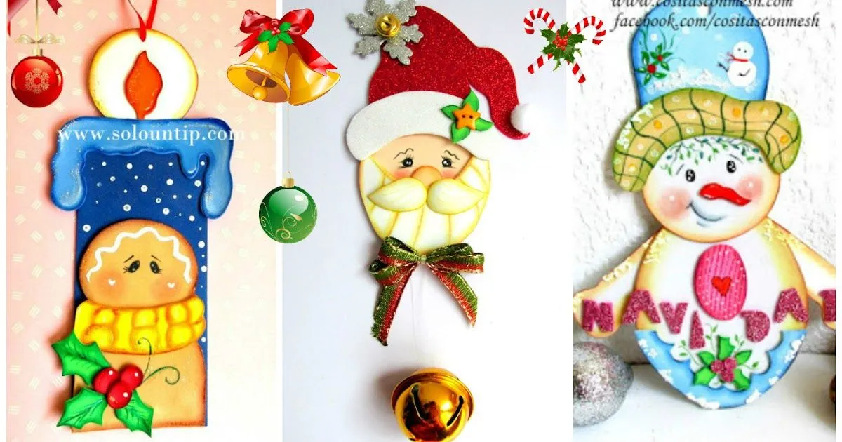 Adornos navideños en foami para colgar ~ cositasconmesh Adornos navideños en foami para colgar ~ cositasconmesh