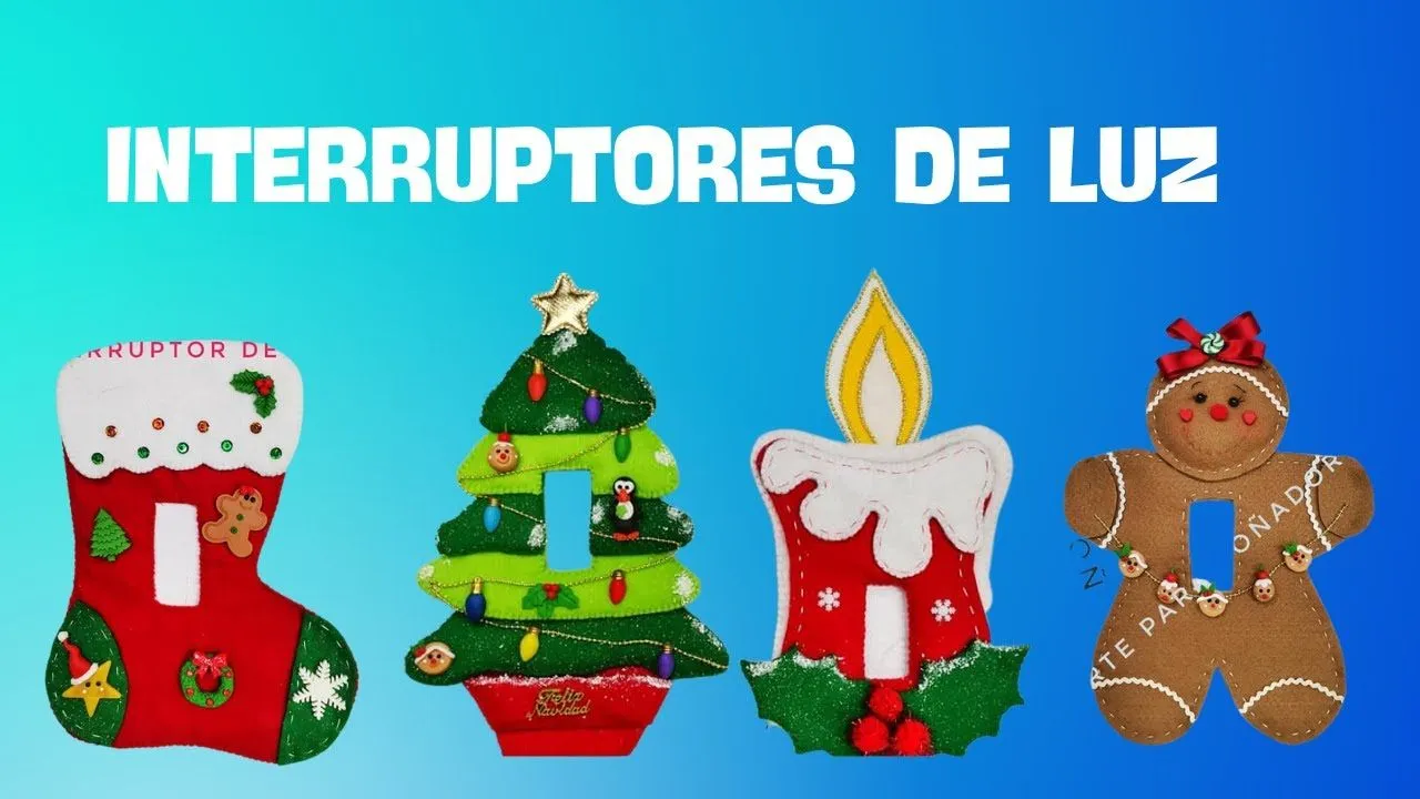 COMO HACER ADORNOS NAVIDEÑOS PARA INTERRUPTORES - YouTube COMO HACER ADORNOS NAVIDEÑOS PARA INTERRUPTORES - YouTube