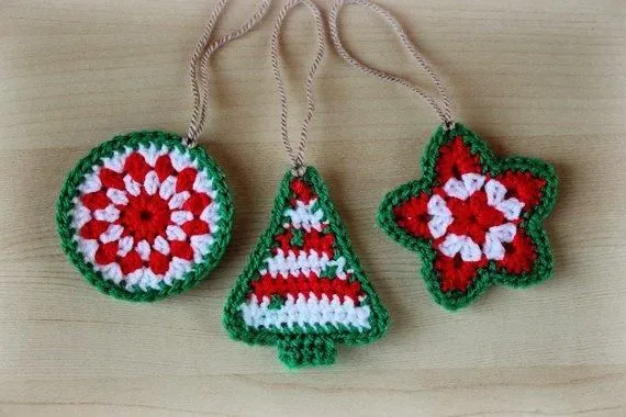 Adornos navideños tejidos en crochet - Imagui Adornos navideños tejidos en crochet - Imagui