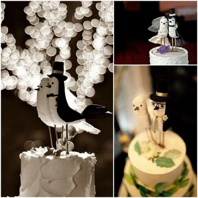 Adornos originales para el pastel de bodas