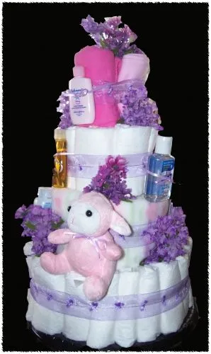 Imagen pastel de pañales para baby shower - grupos.