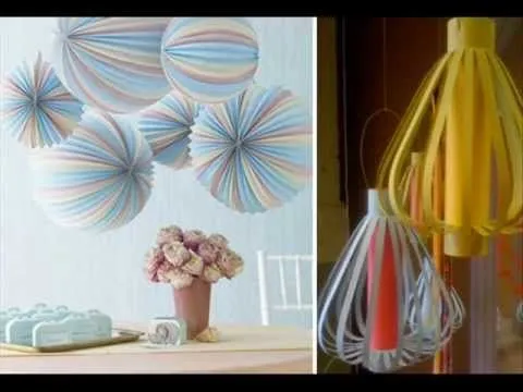 adornos de papel metalico - YouTube