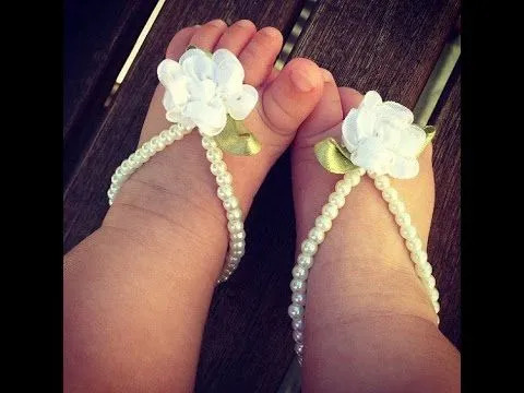 Adornos De Pies Con Perlas Preciosas Para Bebés - Baby Diva ...