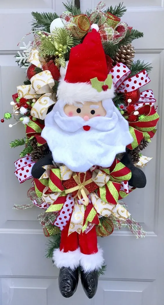 Adornos de santa claus en fieltro para colgar en la puerta ~ lodijoella Adornos de santa claus en fieltro para colgar en la puerta ~ lodijoella