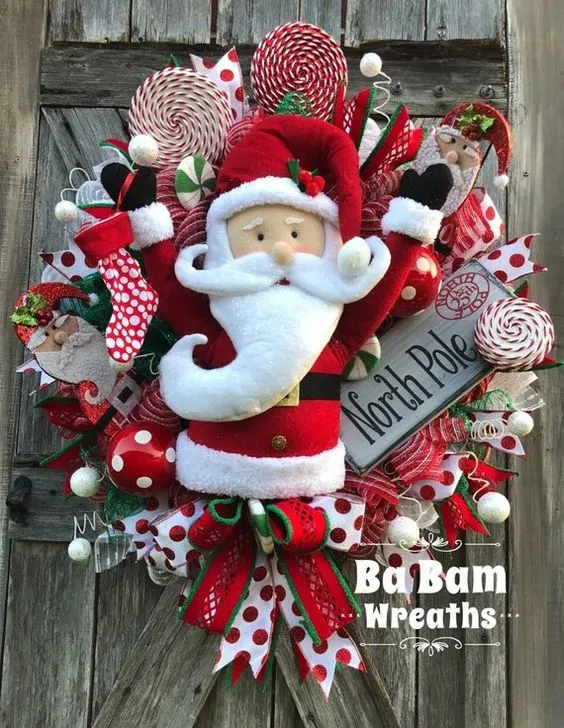 Adornos de santa claus en fieltro para colgar en la puerta ~ lodijoella Adornos de santa claus en fieltro para colgar en la puerta ~ lodijoella